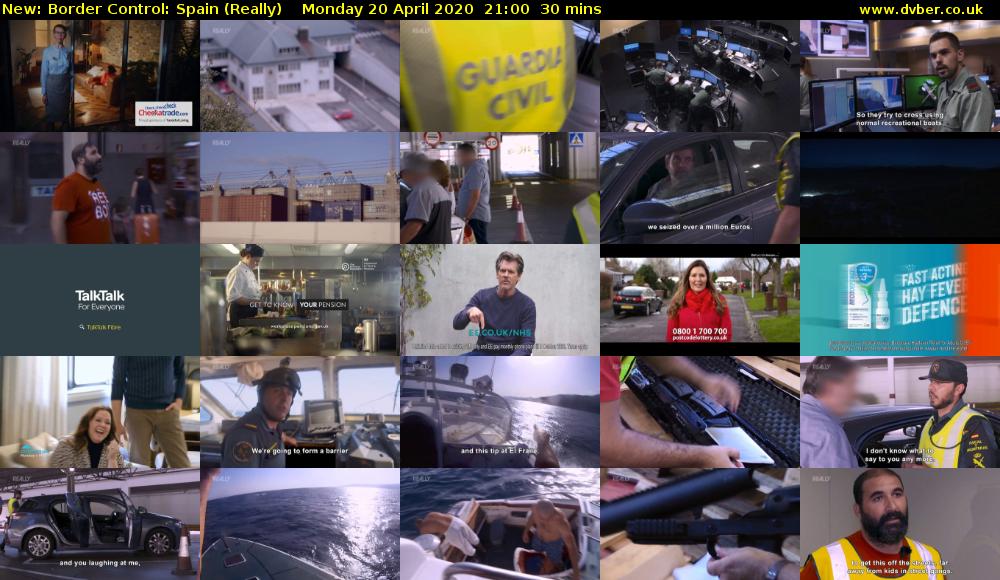 Border Control: Spain (Really) Monday 20 April 2020 21:00 - 21:30