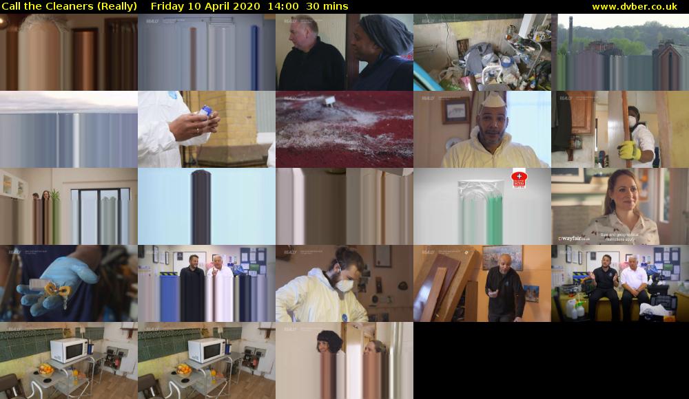 Call the Cleaners (Really) Friday 10 April 2020 14:00 - 14:30