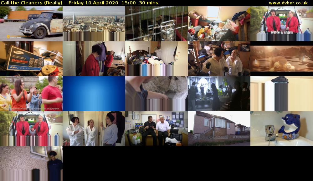 Call the Cleaners (Really) Friday 10 April 2020 15:00 - 15:30