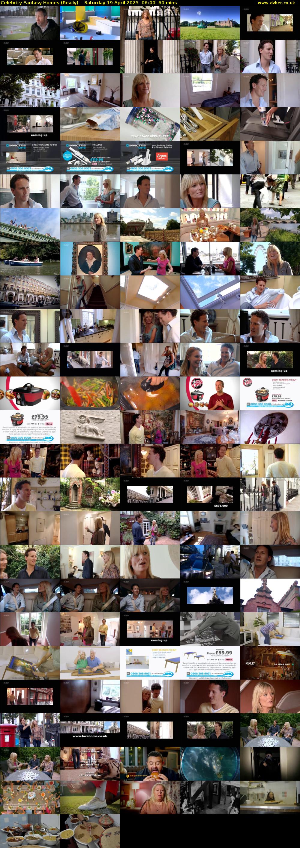 Celebrity Fantasy Homes (Really) Saturday 19 April 2025 06:00 - 07:00