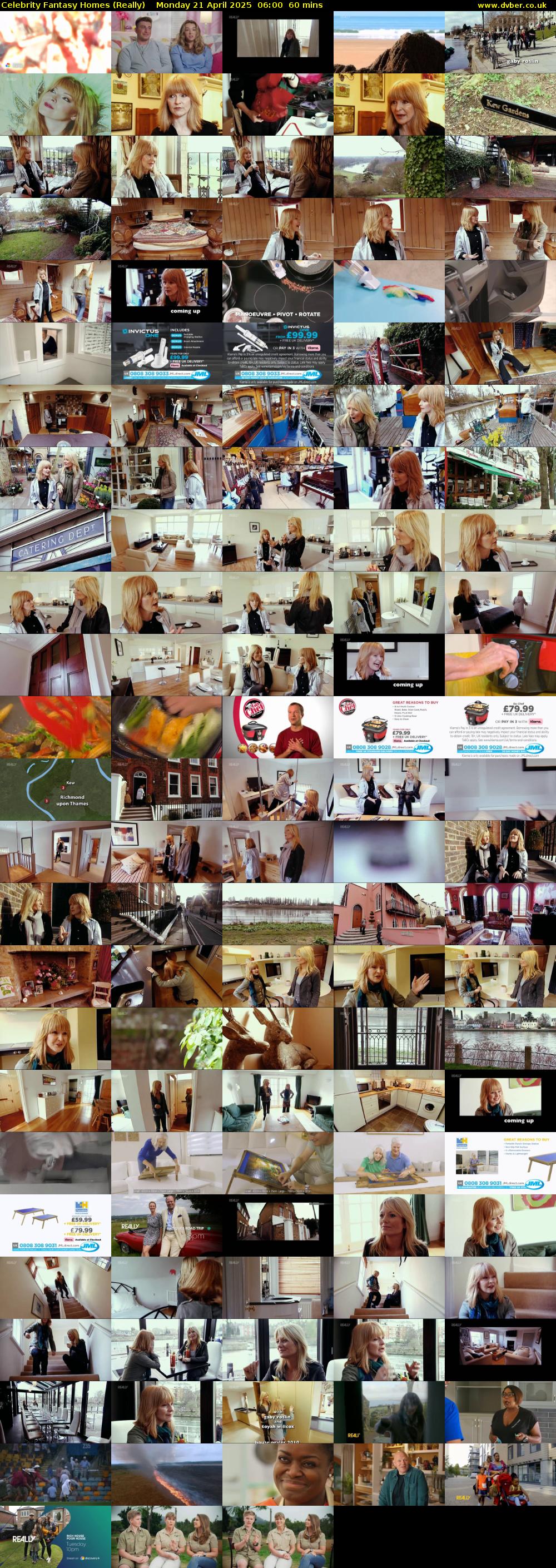 Celebrity Fantasy Homes (Really) Monday 21 April 2025 06:00 - 07:00