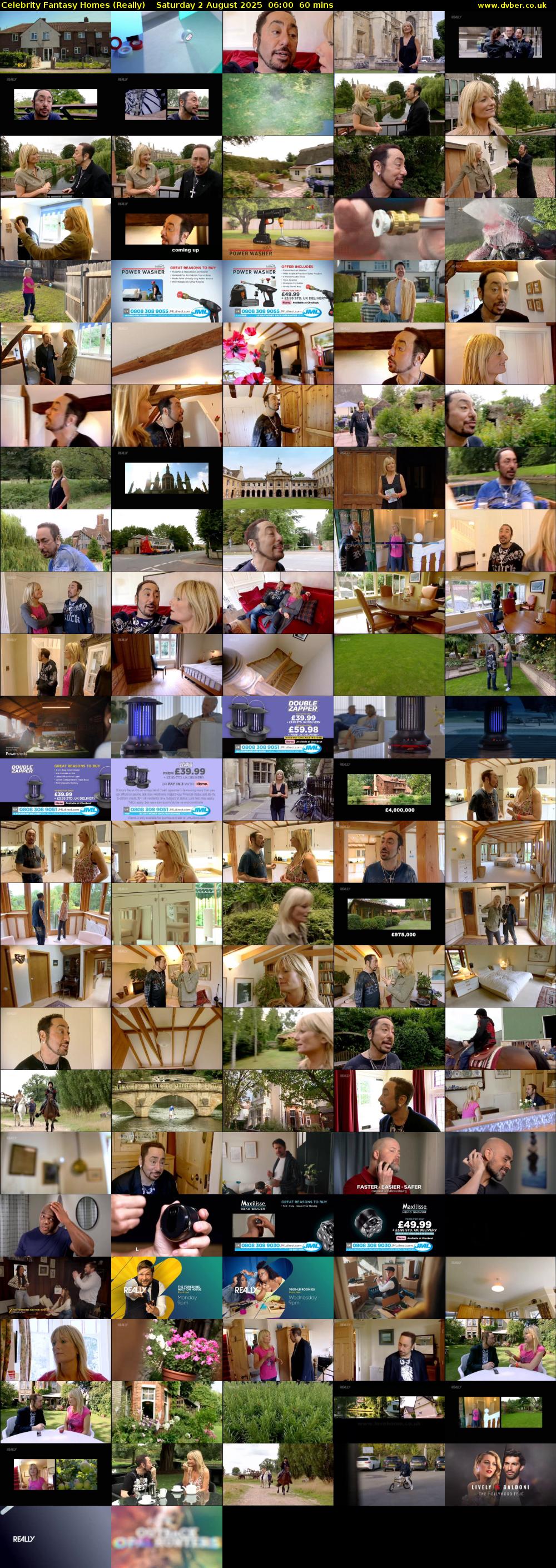 Celebrity Fantasy Homes (Really) Saturday 2 August 2025 06:00 - 07:00