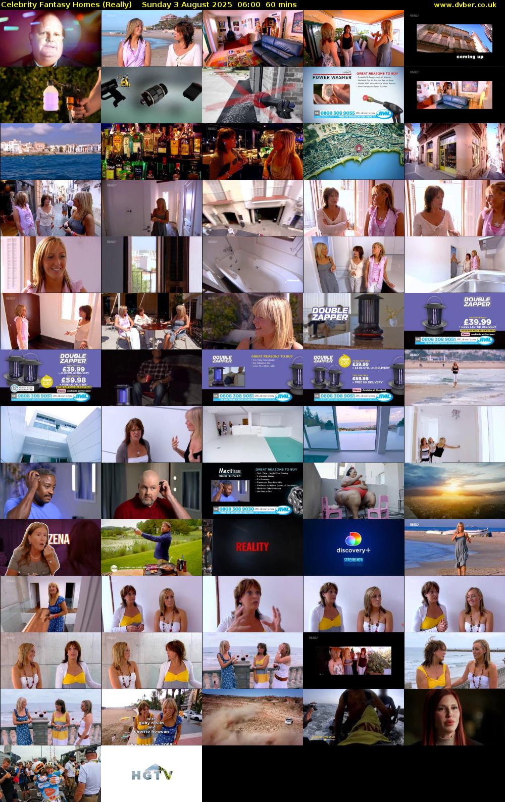 Celebrity Fantasy Homes (Really) Sunday 3 August 2025 06:00 - 07:00