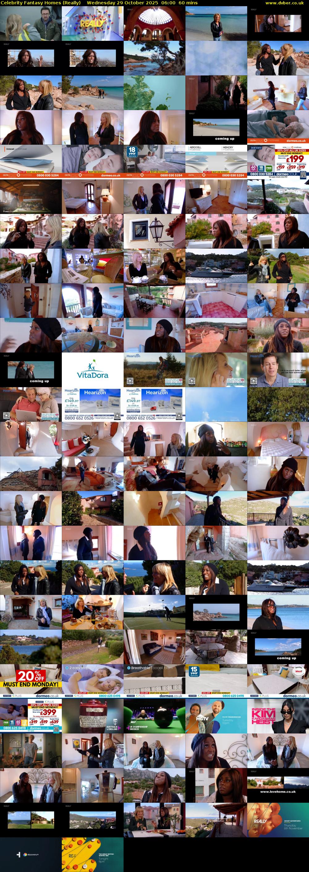 Celebrity Fantasy Homes (Really) Wednesday 29 October 2025 06:00 - 07:00