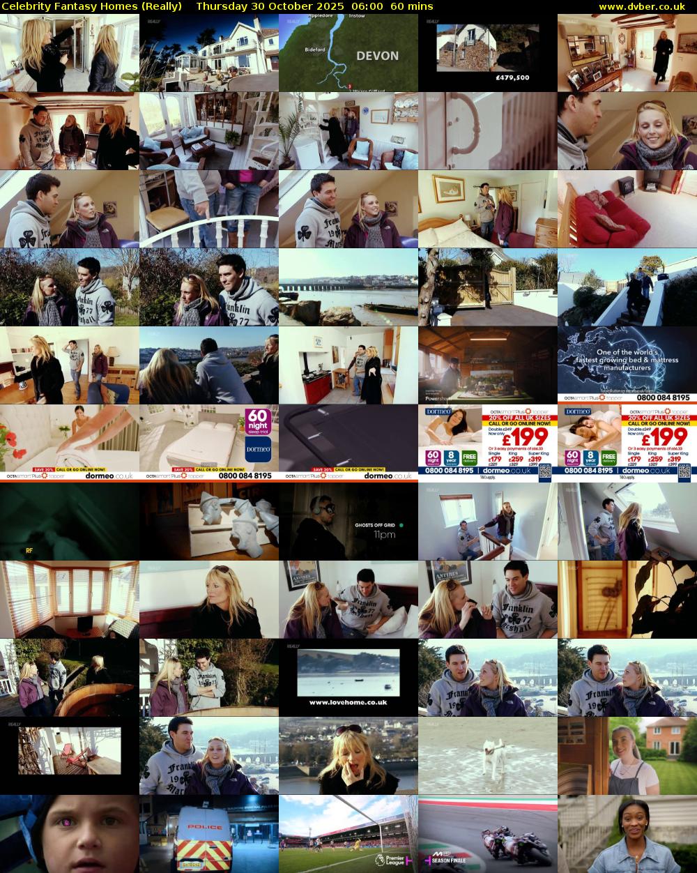 Celebrity Fantasy Homes (Really) Thursday 30 October 2025 06:00 - 07:00