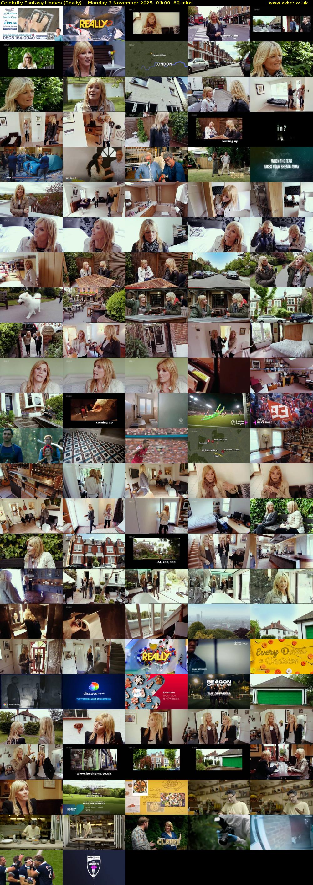 Celebrity Fantasy Homes (Really) Monday 3 November 2025 04:00 - 05:00