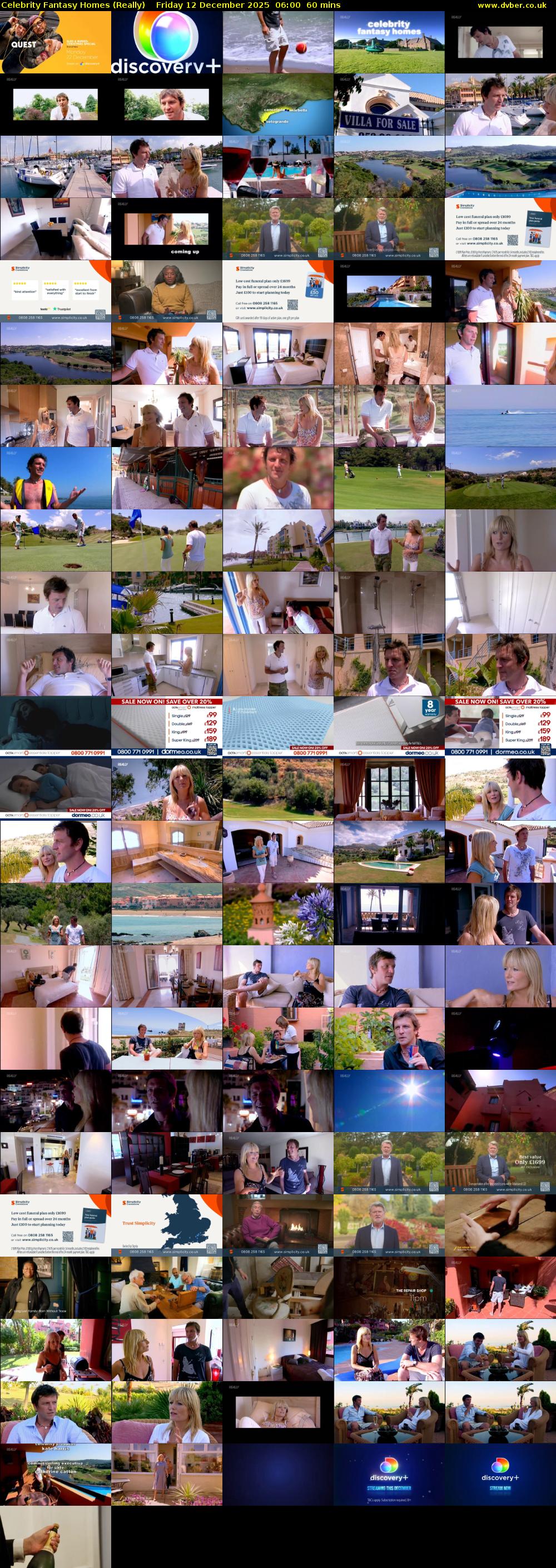 Celebrity Fantasy Homes (Really) Friday 12 December 2025 06:00 - 07:00