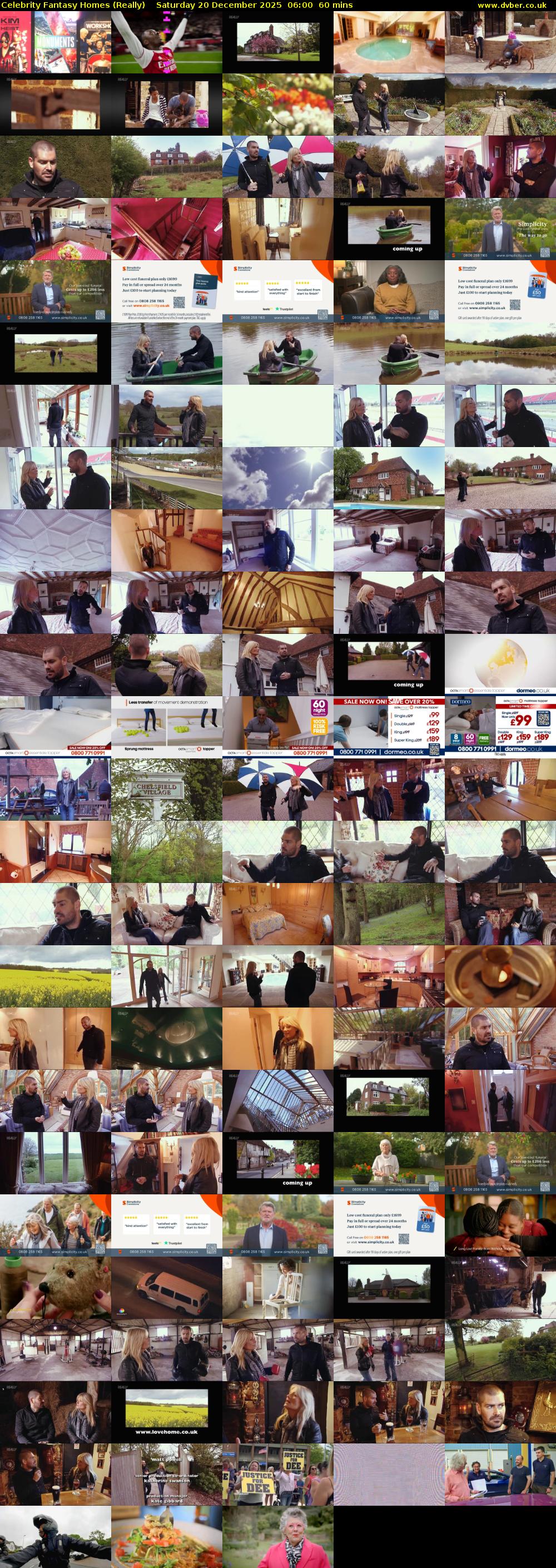 Celebrity Fantasy Homes (Really) Saturday 20 December 2025 06:00 - 07:00