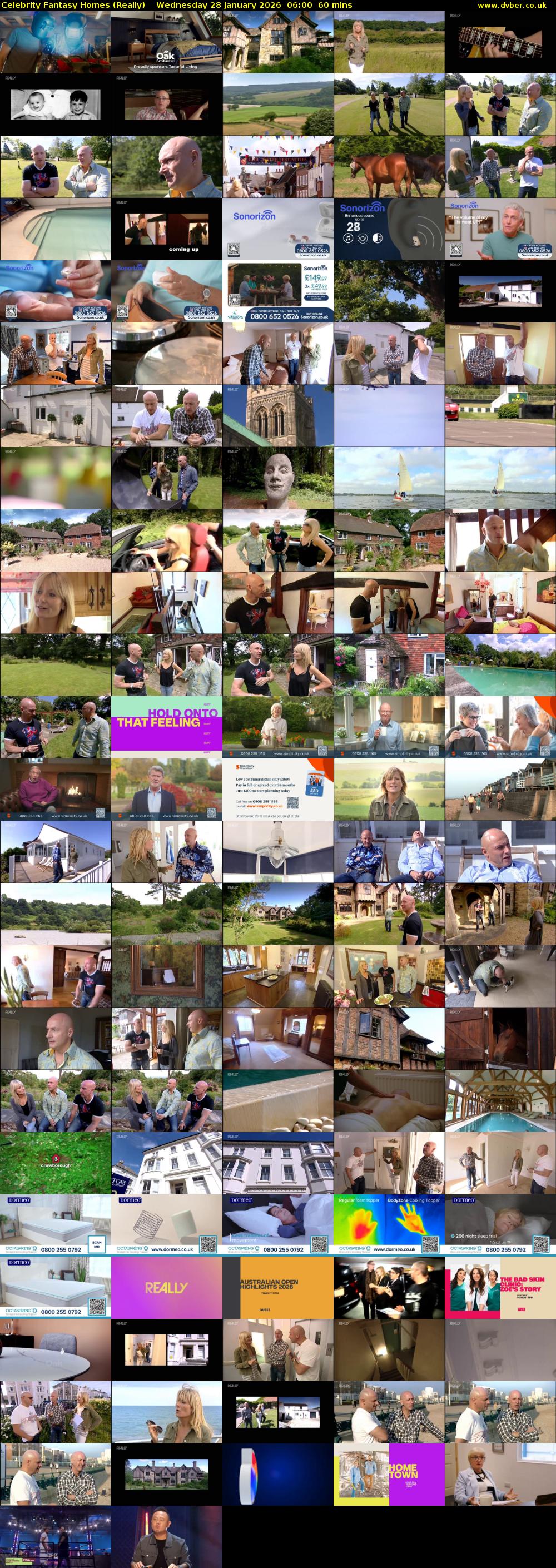 Celebrity Fantasy Homes (Really) Wednesday 28 January 2026 06:00 - 07:00