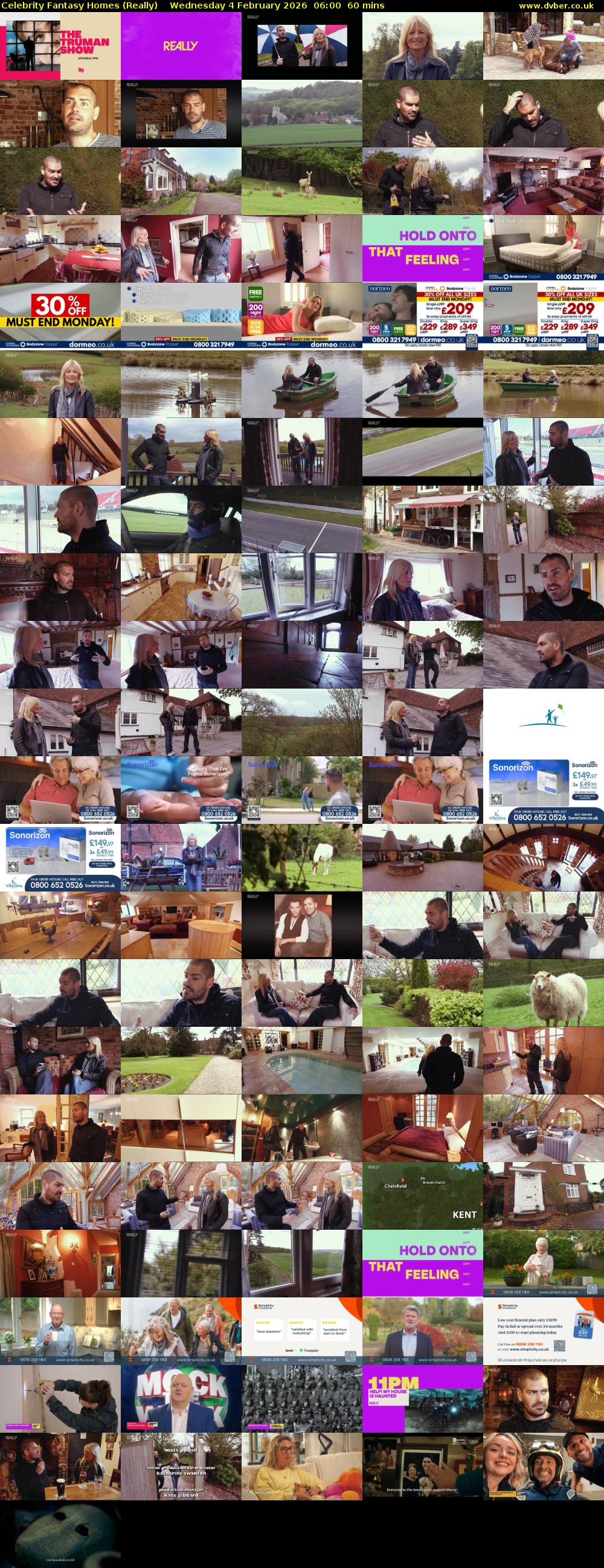 Celebrity Fantasy Homes (Really) Wednesday 4 February 2026 06:00 - 07:00