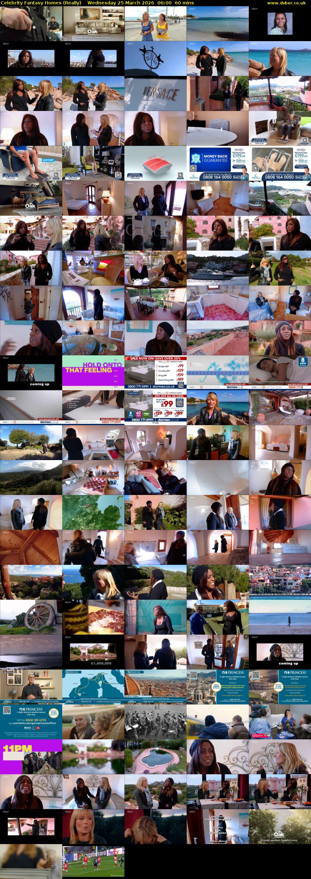 Celebrity Fantasy Homes (Really) Wednesday 25 March 2026 06:00 - 07:00