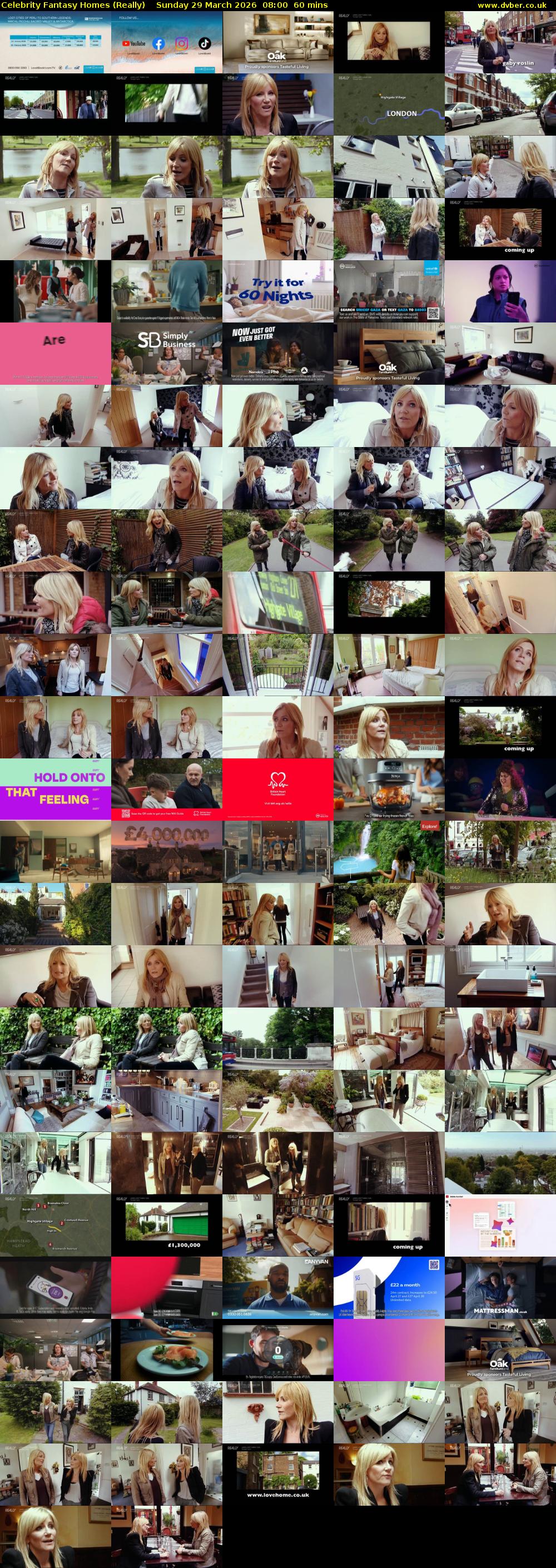 Celebrity Fantasy Homes (Really) Sunday 29 March 2026 08:00 - 09:00