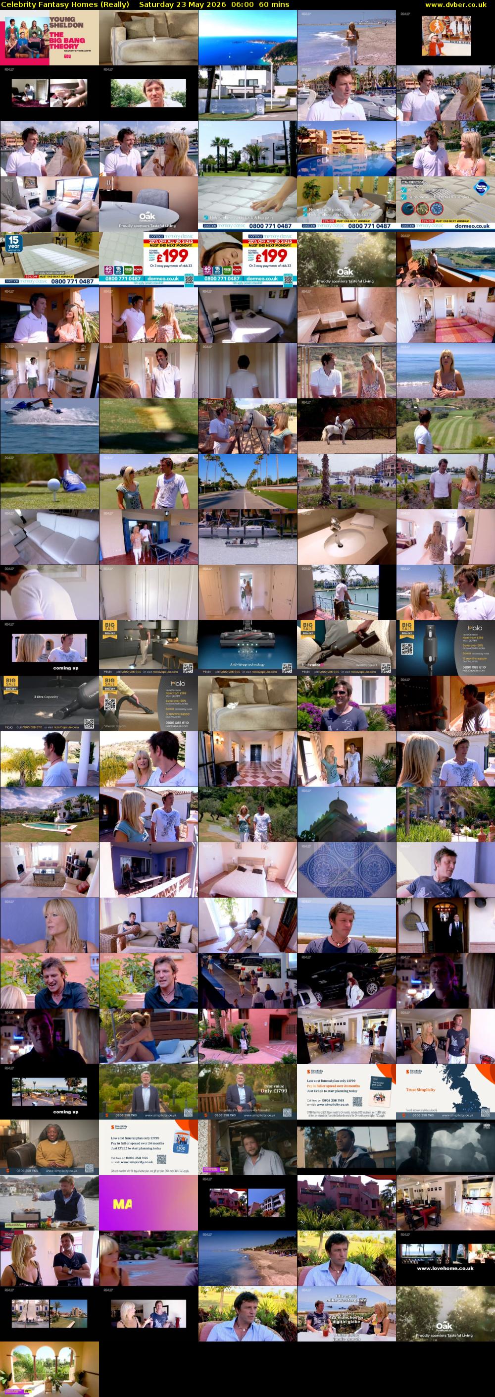 Celebrity Fantasy Homes (Really) Saturday 23 May 2026 06:00 - 07:00