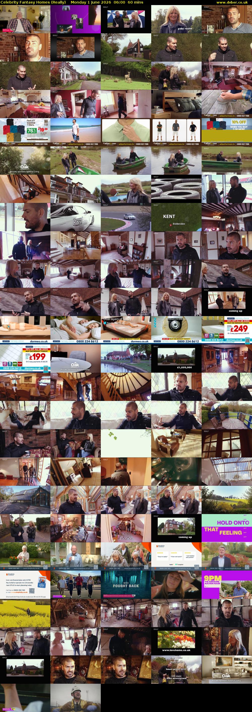 Celebrity Fantasy Homes (Really) Monday 1 June 2026 06:00 - 07:00