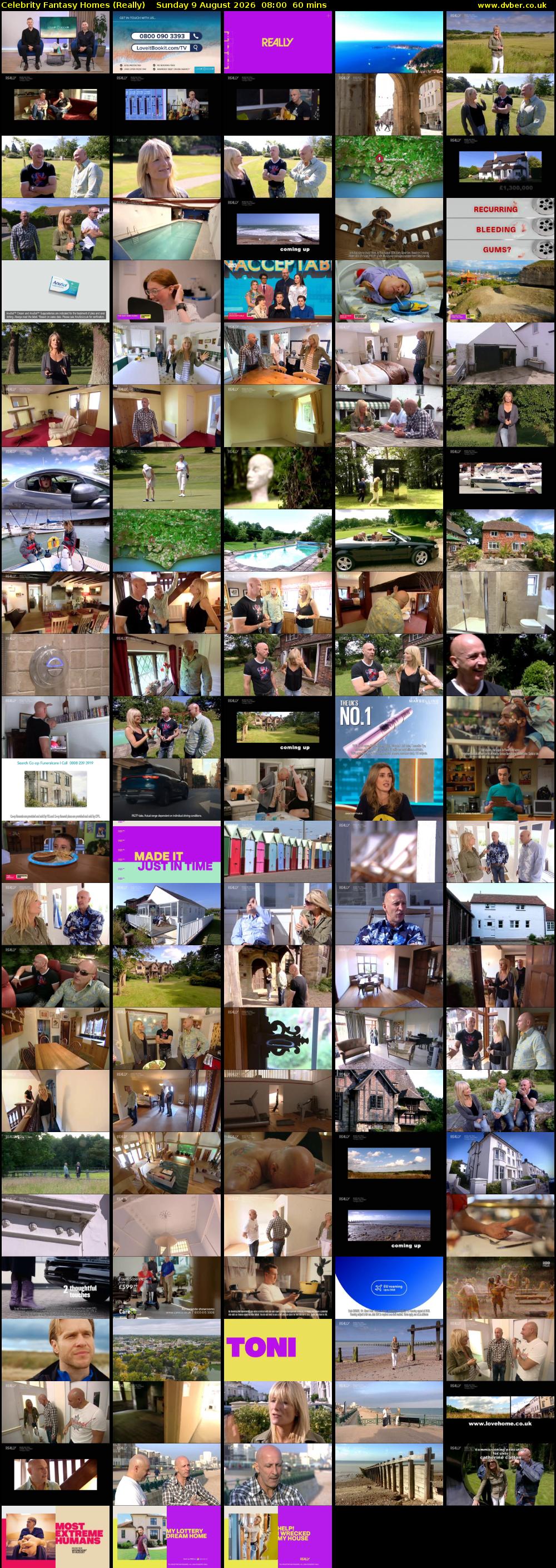 Celebrity Fantasy Homes (Really) Sunday 9 August 2026 08:00 - 09:00