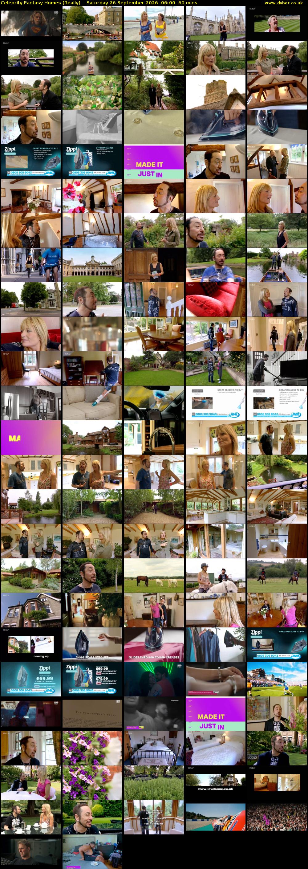 Celebrity Fantasy Homes (Really) Saturday 26 September 2026 06:00 - 07:00