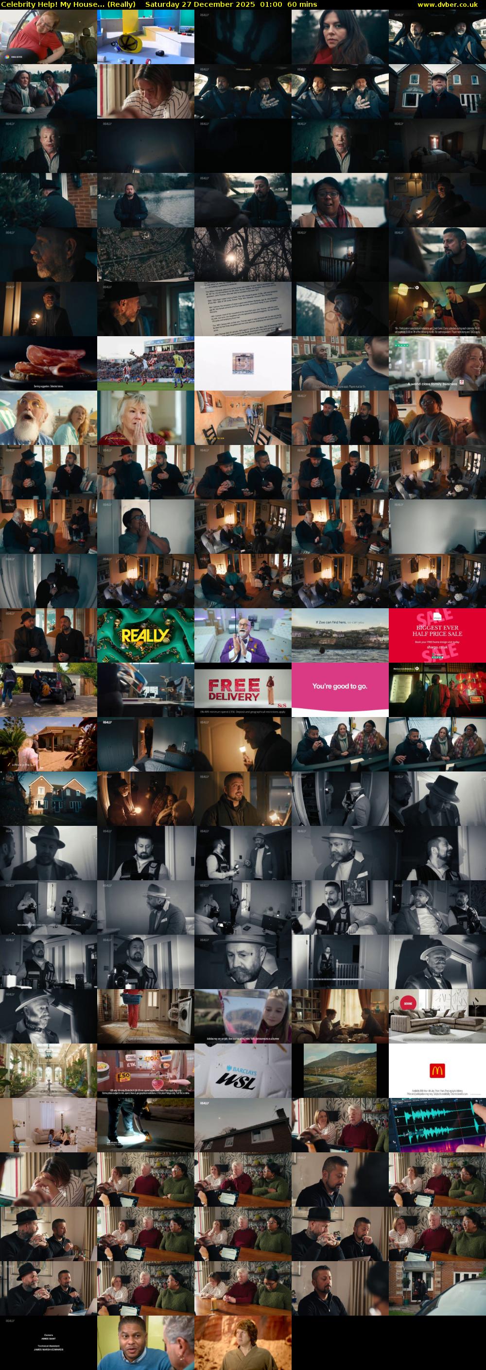 Celebrity Help! My House... (Really) Saturday 27 December 2025 01:00 - 02:00