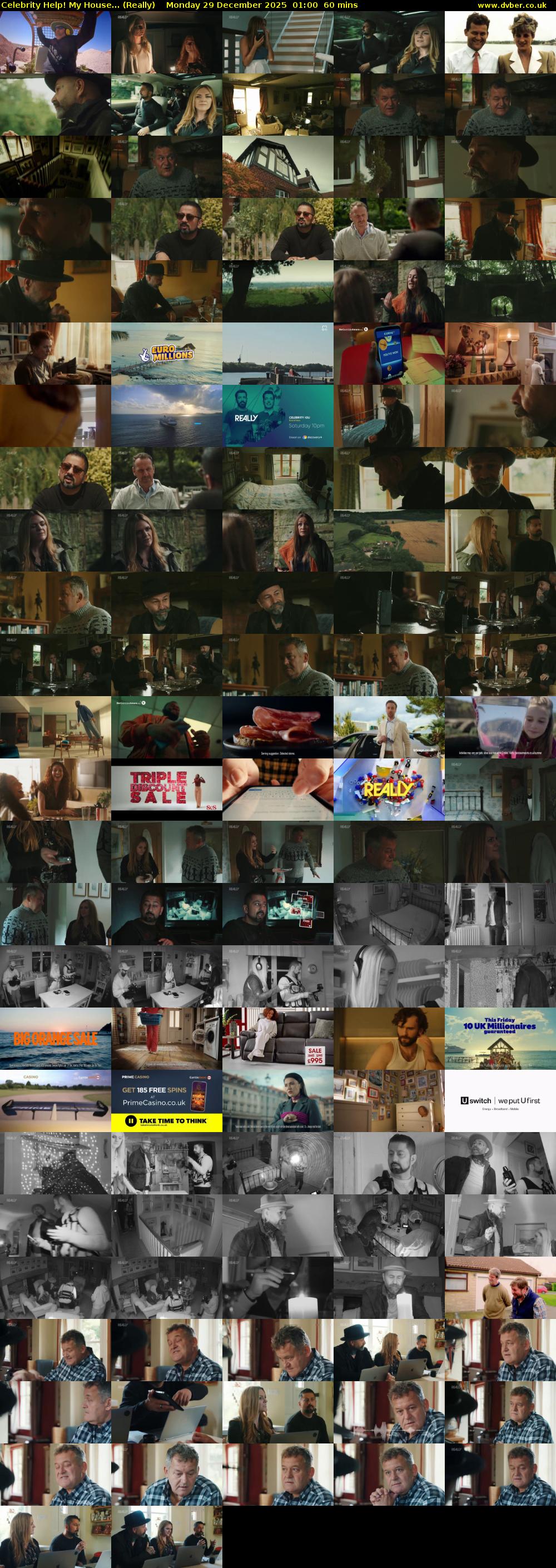 Celebrity Help! My House... (Really) Monday 29 December 2025 01:00 - 02:00