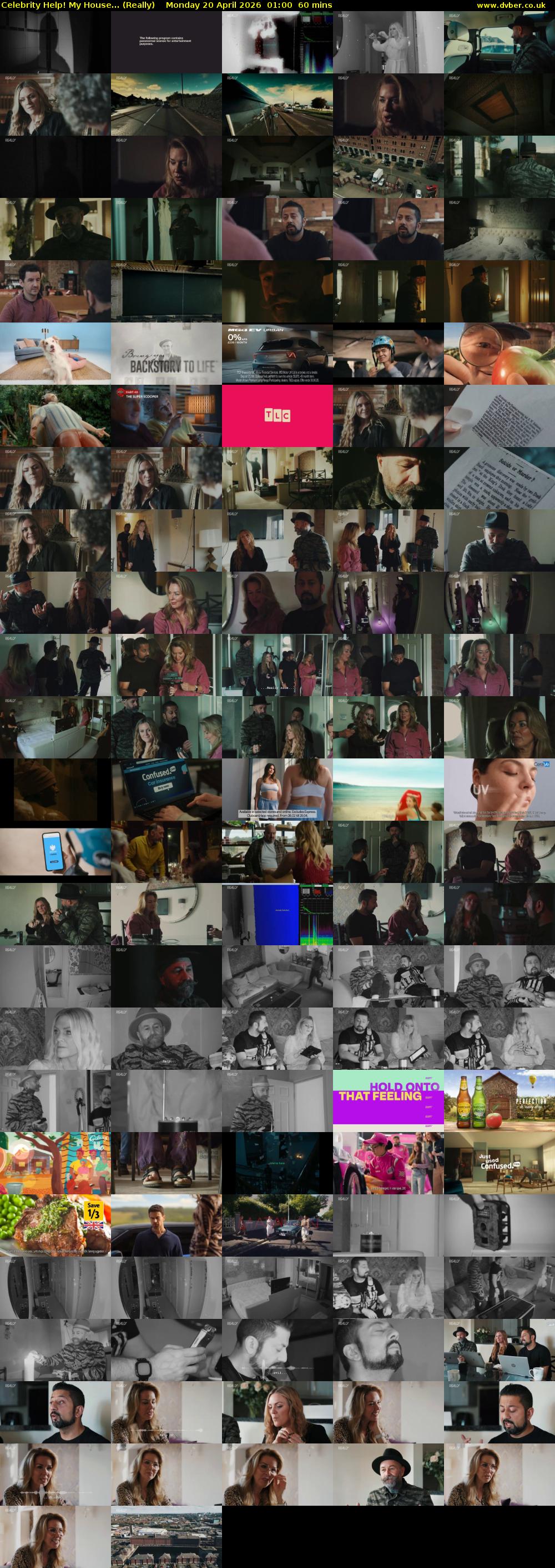 Celebrity Help! My House... (Really) Monday 20 April 2026 01:00 - 02:00