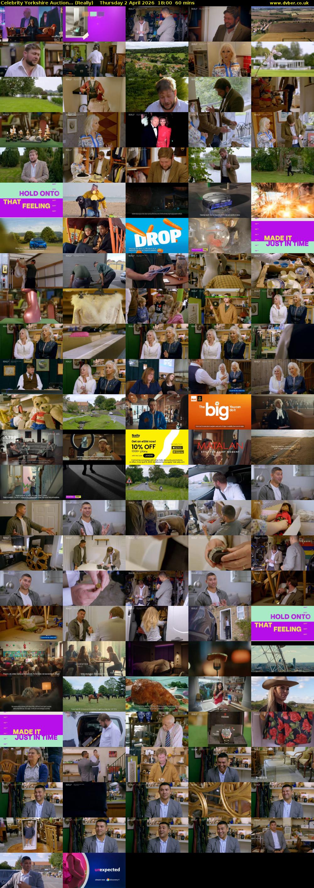 Celebrity Yorkshire Auction... (Really) Thursday 2 April 2026 18:00 - 19:00