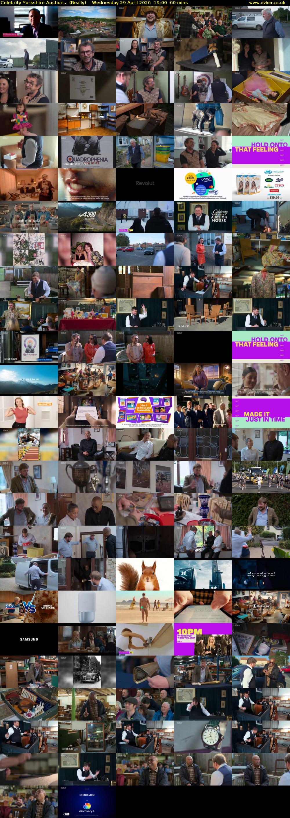 Celebrity Yorkshire Auction... (Really) Wednesday 29 April 2026 19:00 - 20:00