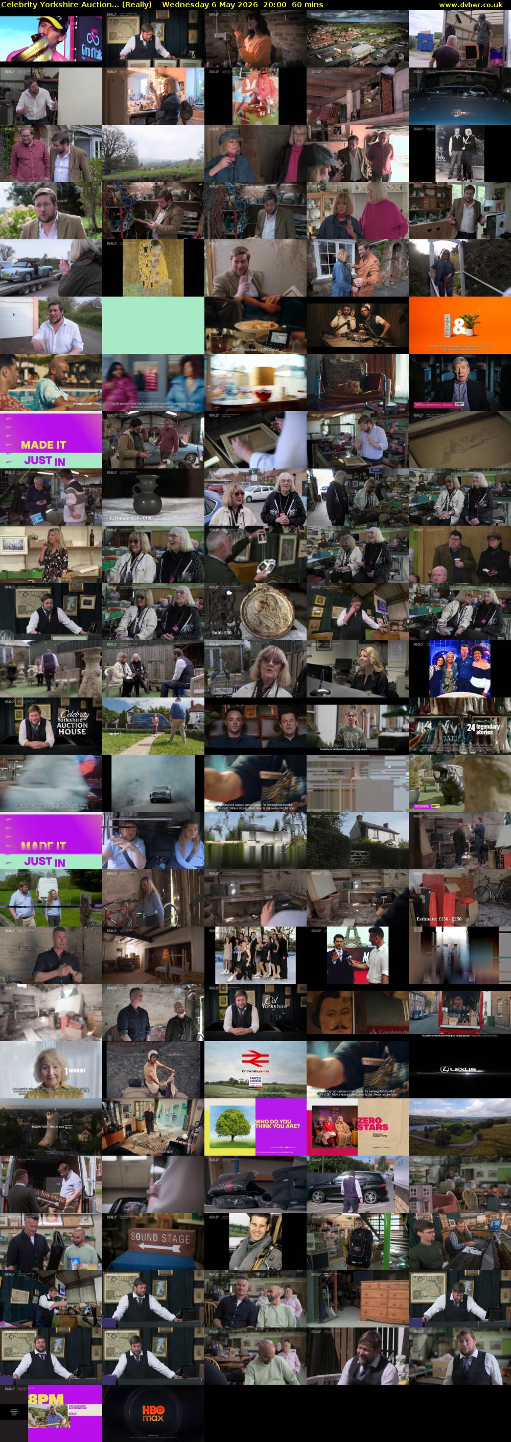 Celebrity Yorkshire Auction... (Really) Wednesday 6 May 2026 20:00 - 21:00