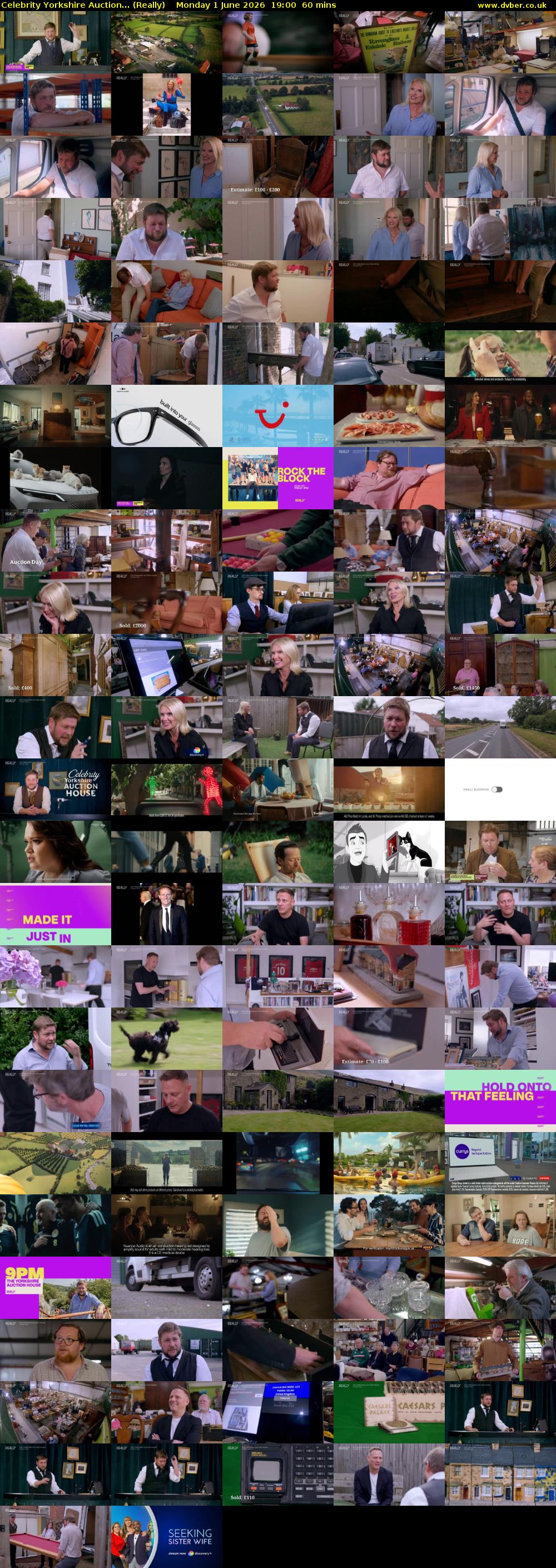 Celebrity Yorkshire Auction... (Really) Monday 1 June 2026 19:00 - 20:00