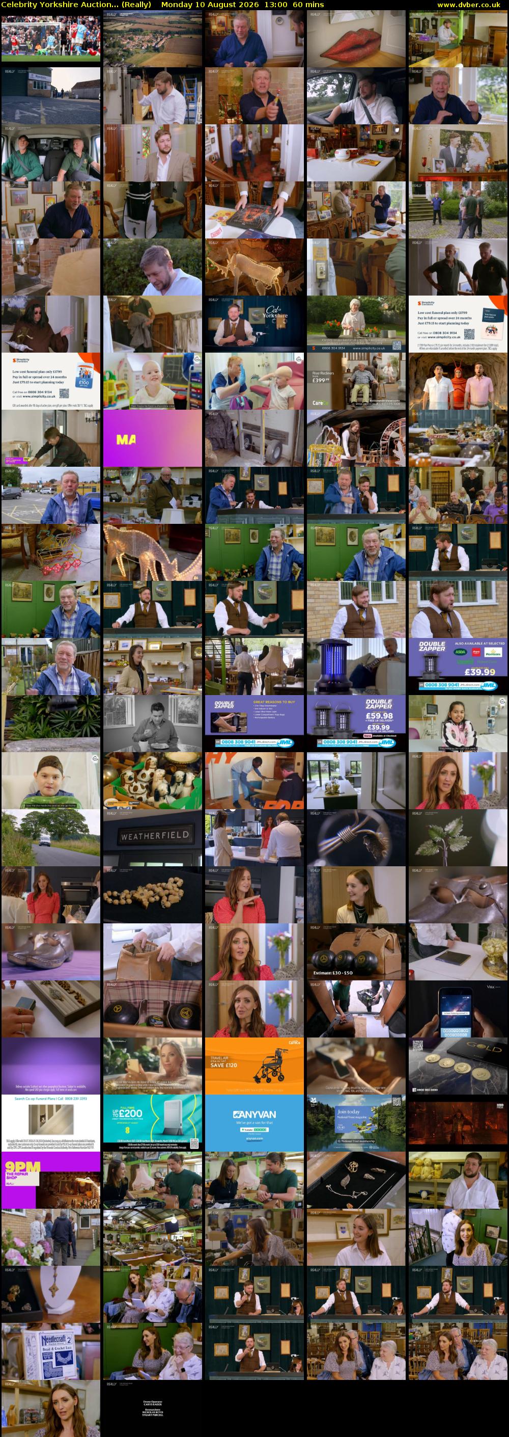 Celebrity Yorkshire Auction... (Really) Monday 10 August 2026 13:00 - 14:00