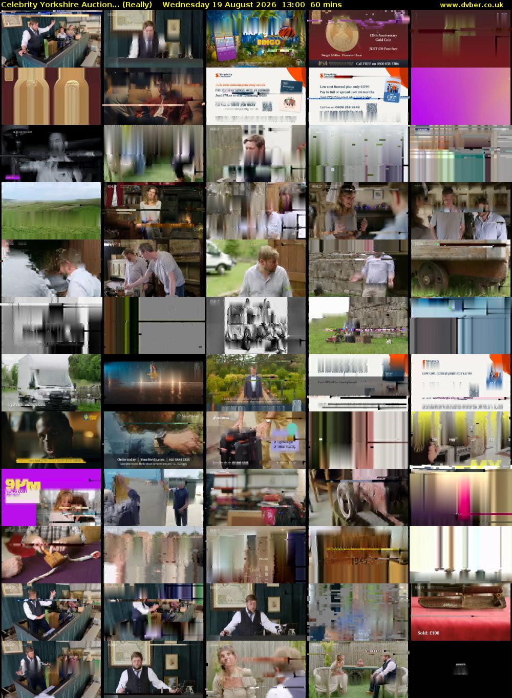 Celebrity Yorkshire Auction... (Really) Wednesday 19 August 2026 13:00 - 14:00