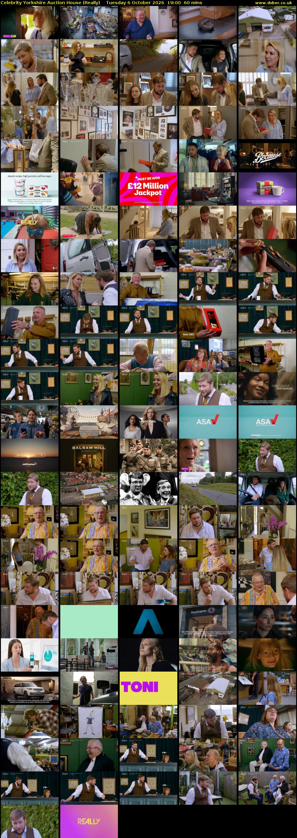 Celebrity Yorkshire Auction House (Really) Tuesday 6 October 2026 19:00 - 20:00