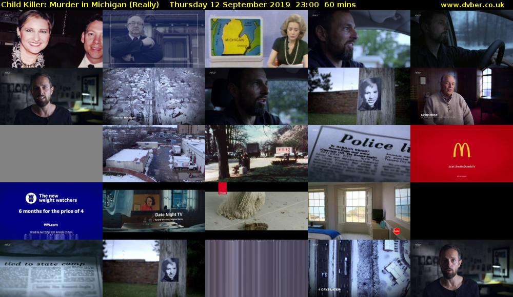 Child Killer: Murder in Michigan (Really) Thursday 12 September 2019 23:00 - 00:00
