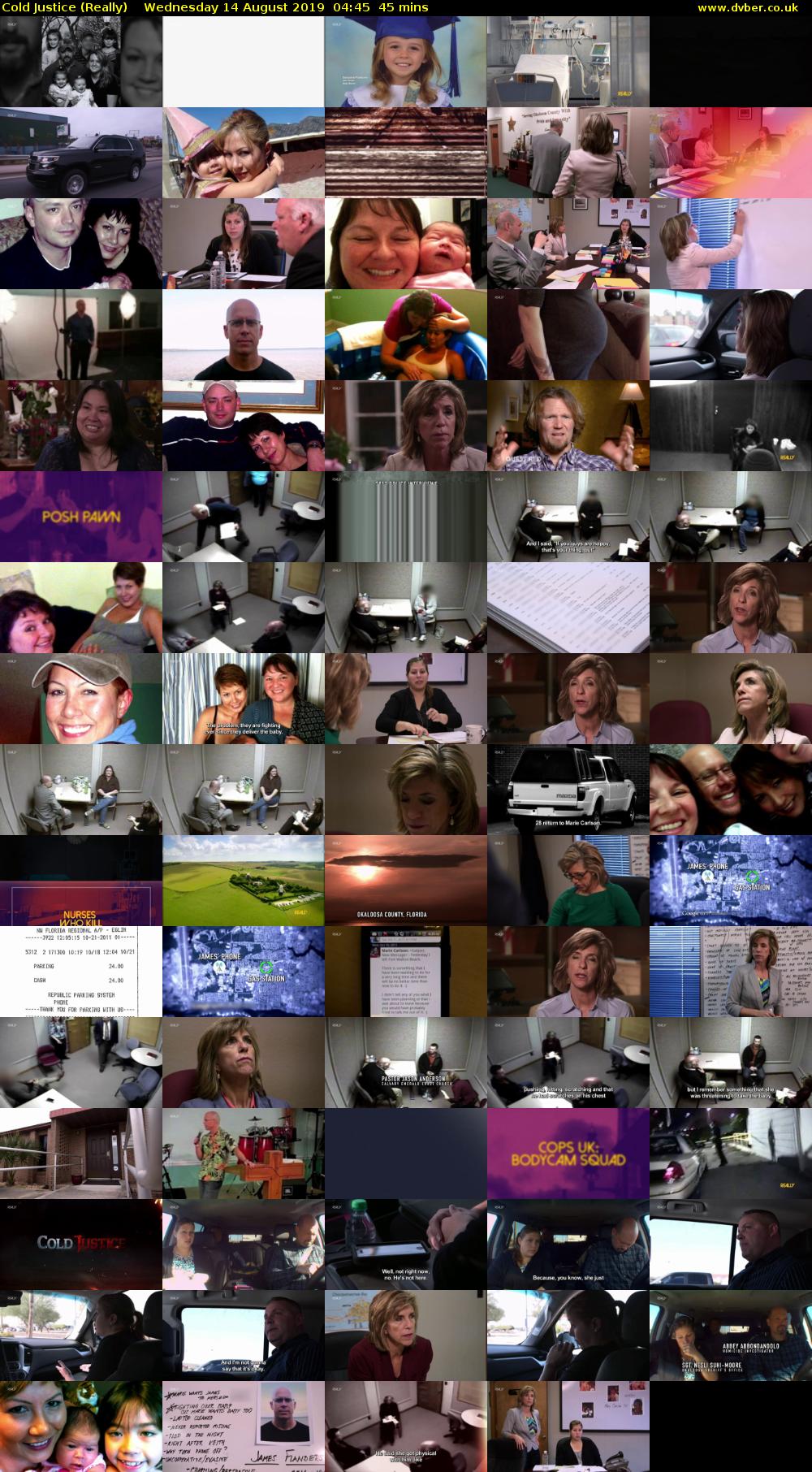Cold Justice (Really) Wednesday 14 August 2019 04:45 - 05:30