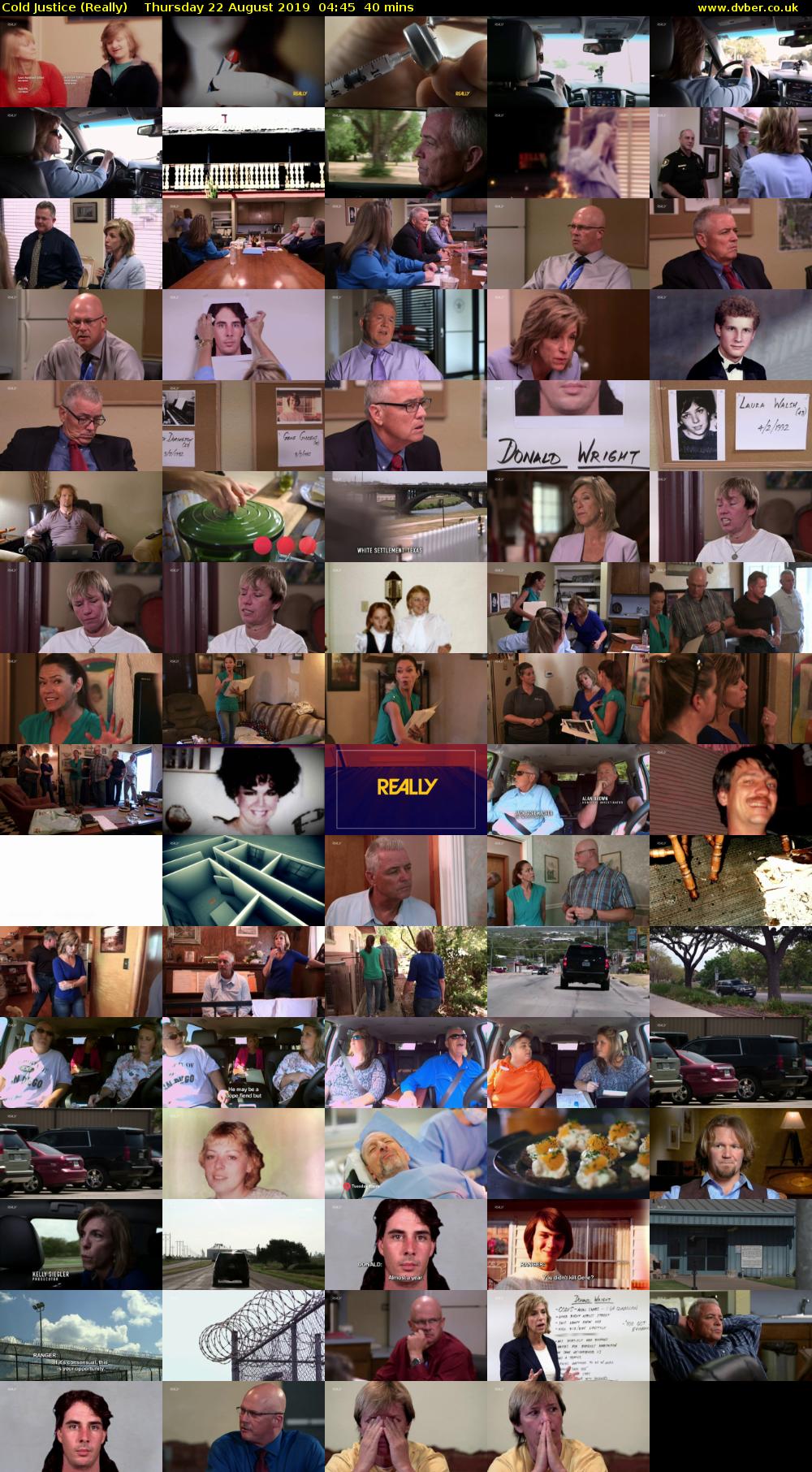 Cold Justice (Really) Thursday 22 August 2019 04:45 - 05:25