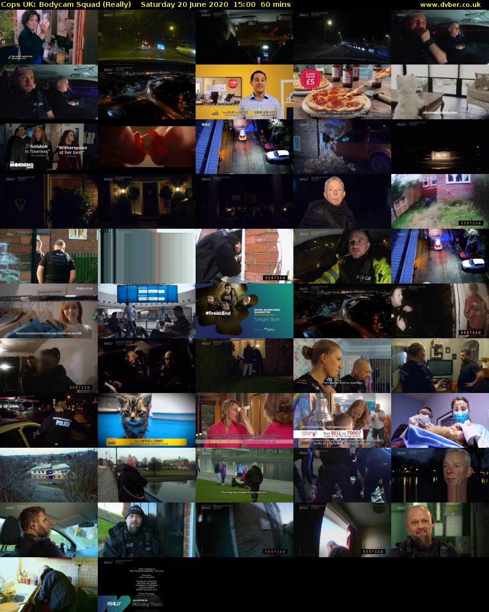 Cops UK: Bodycam Squad (Really) Saturday 20 June 2020 15:00 - 16:00