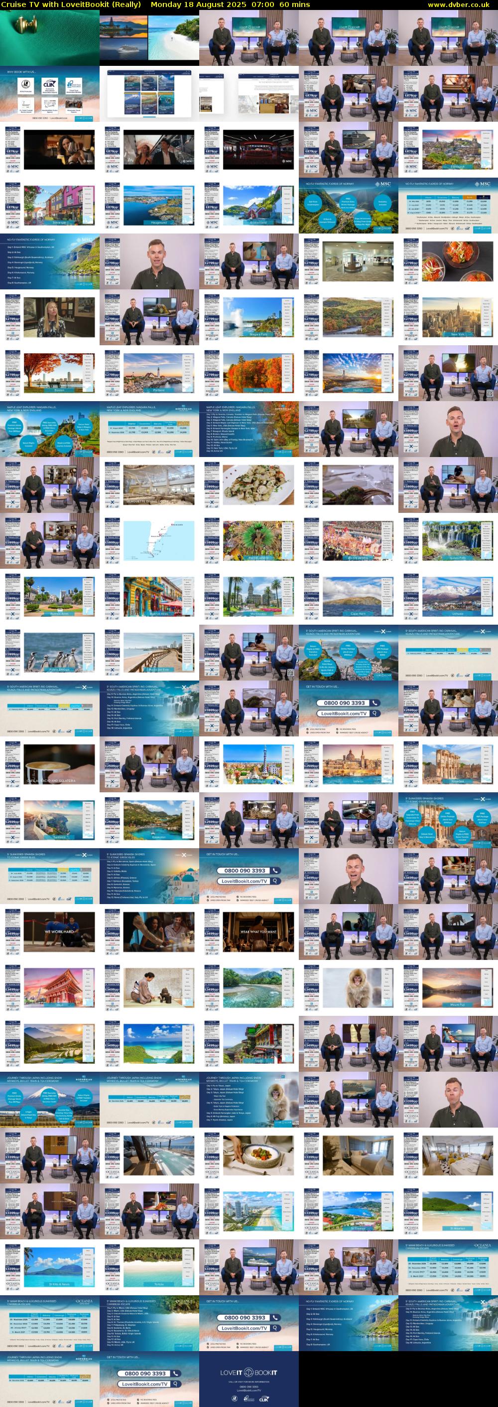 Cruise TV with LoveitBookit (Really) Monday 18 August 2025 07:00 - 08:00