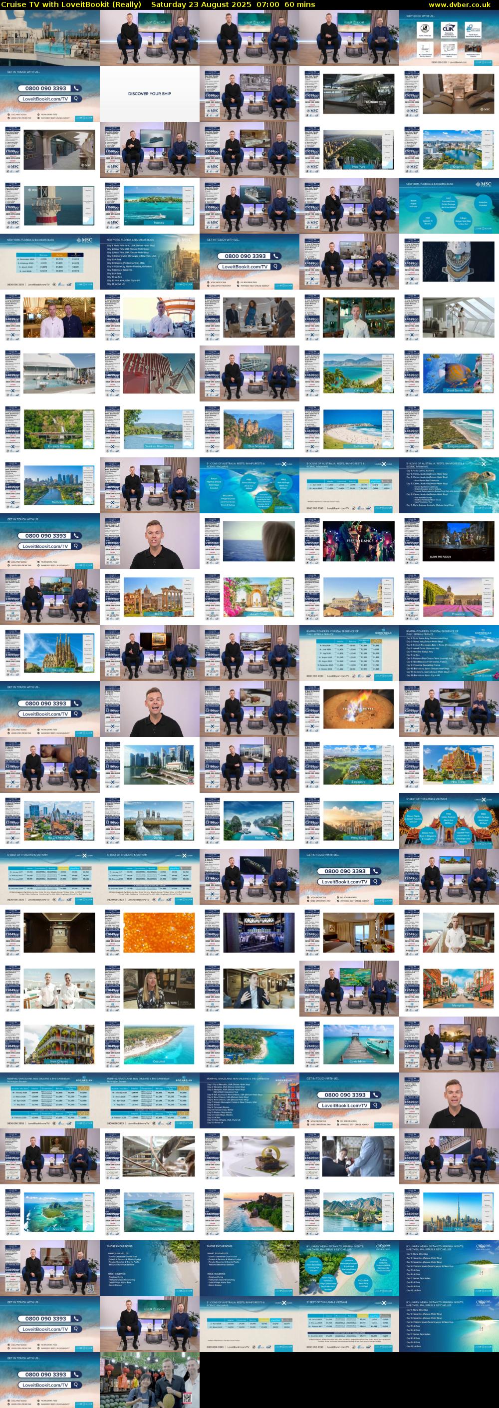 Cruise TV with LoveitBookit (Really) Saturday 23 August 2025 07:00 - 08:00