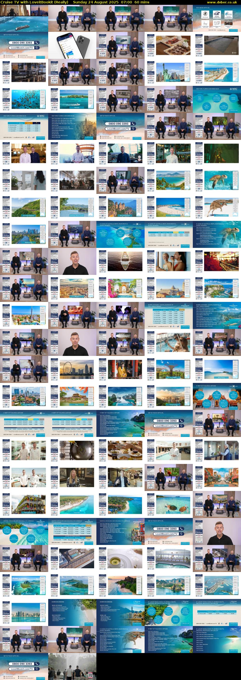 Cruise TV with LoveitBookit (Really) Sunday 24 August 2025 07:00 - 08:00