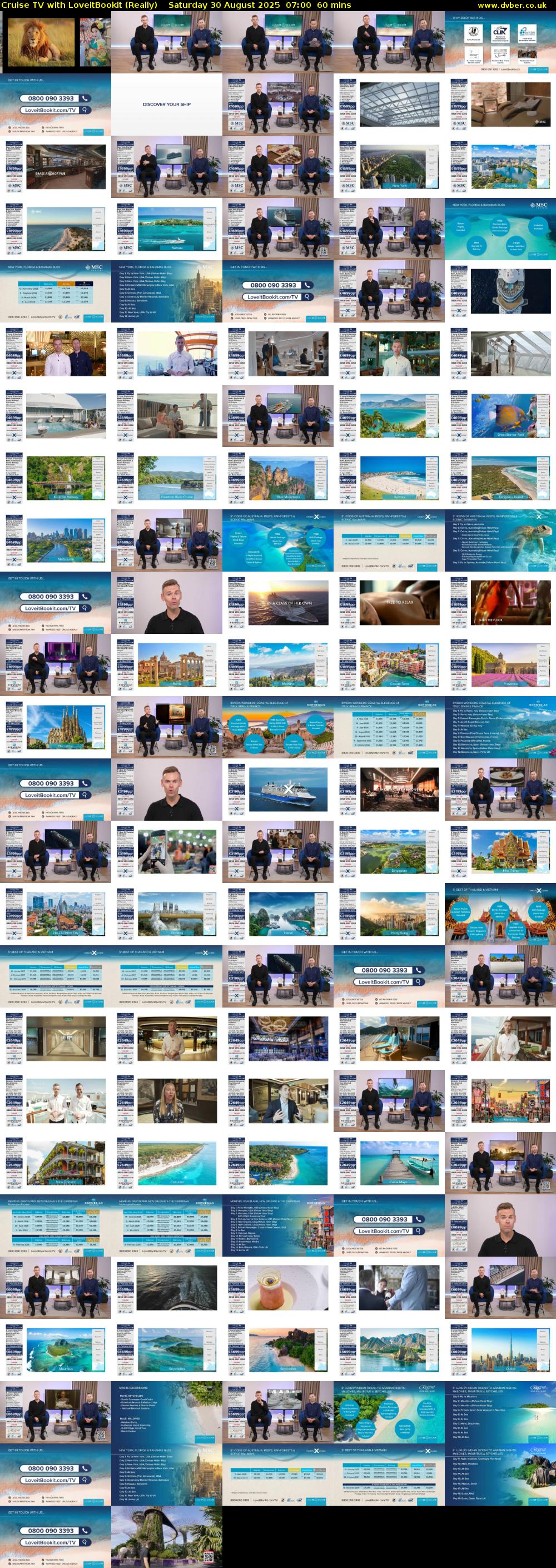 Cruise TV with LoveitBookit (Really) Saturday 30 August 2025 07:00 - 08:00
