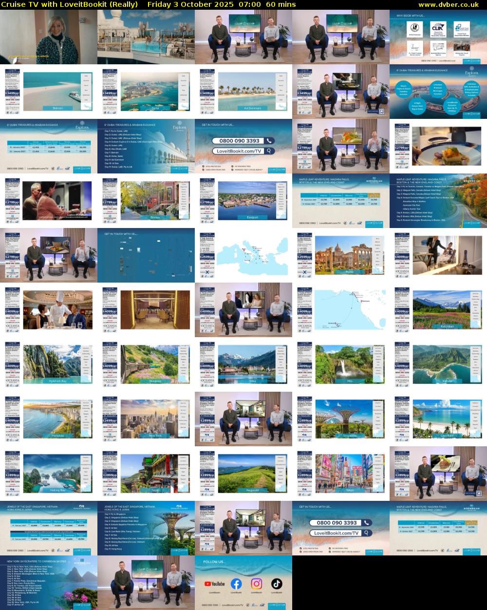 Cruise TV with LoveitBookit (Really) Friday 3 October 2025 07:00 - 08:00
