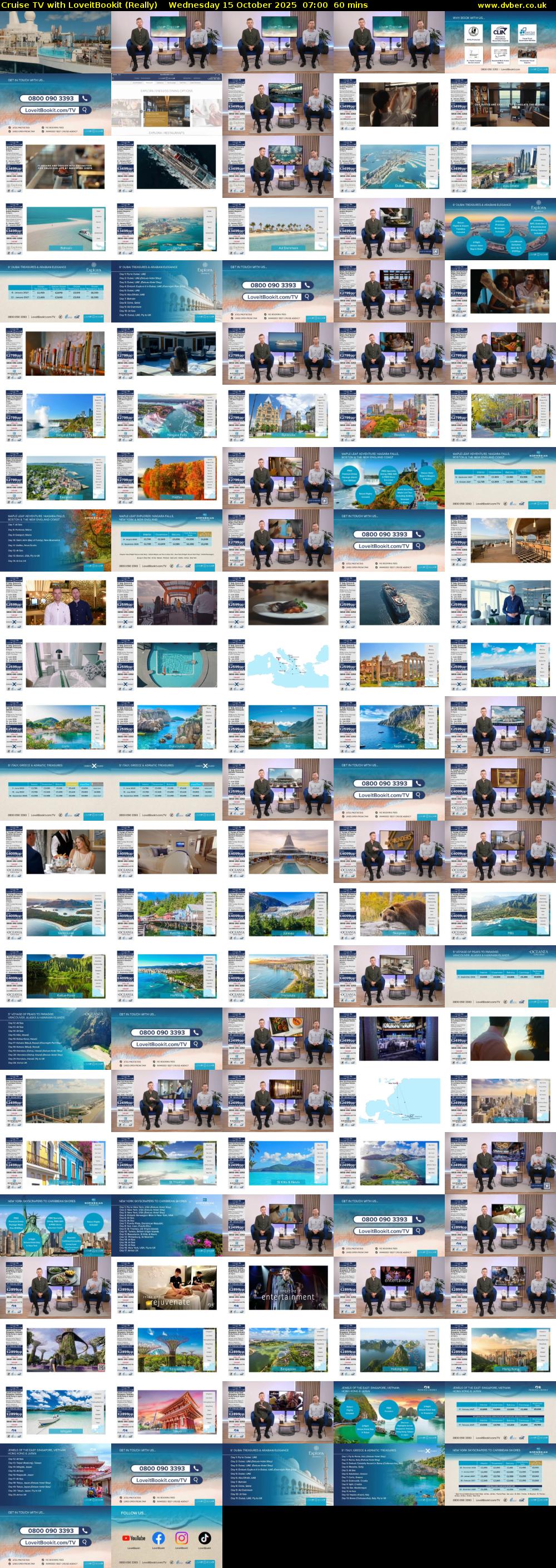 Cruise TV with LoveitBookit (Really) Wednesday 15 October 2025 07:00 - 08:00