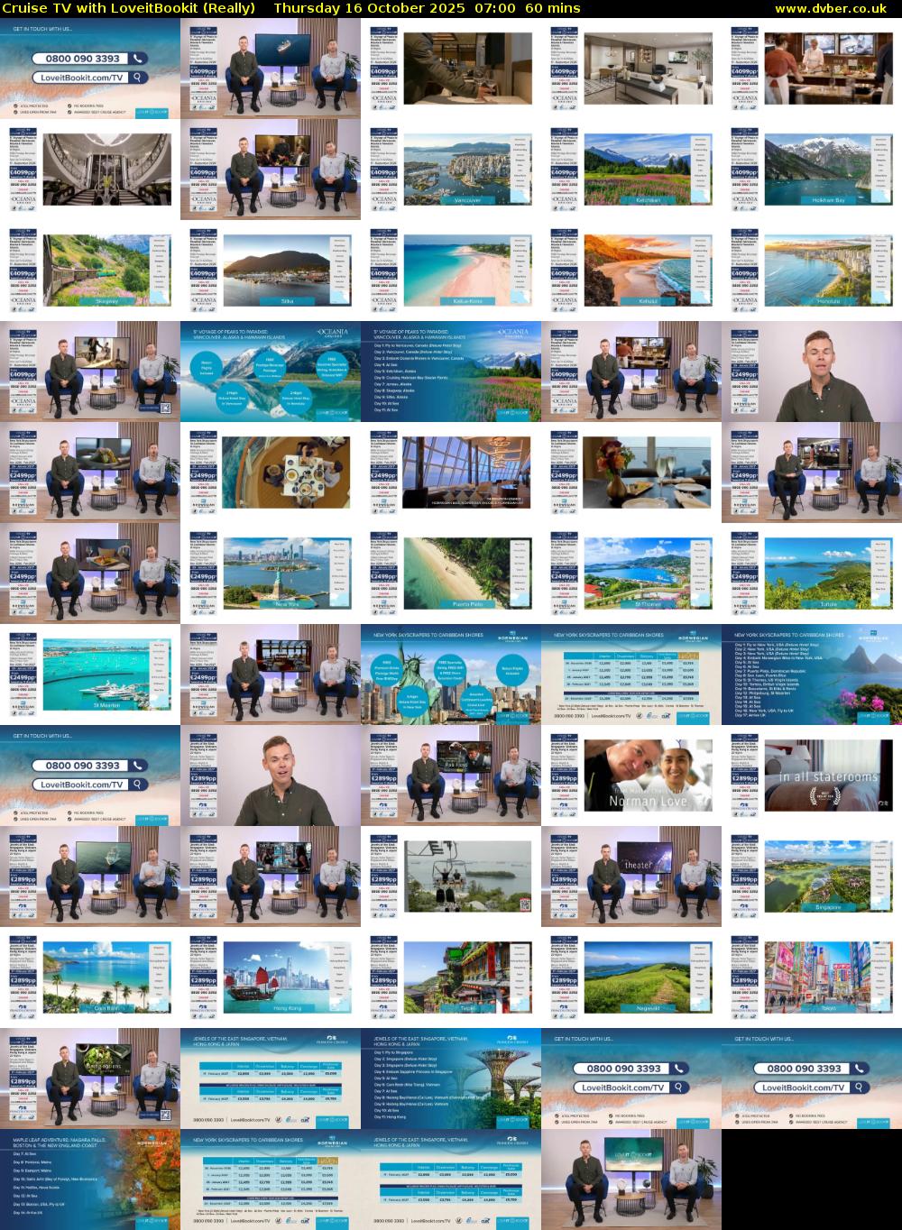 Cruise TV with LoveitBookit (Really) Thursday 16 October 2025 07:00 - 08:00