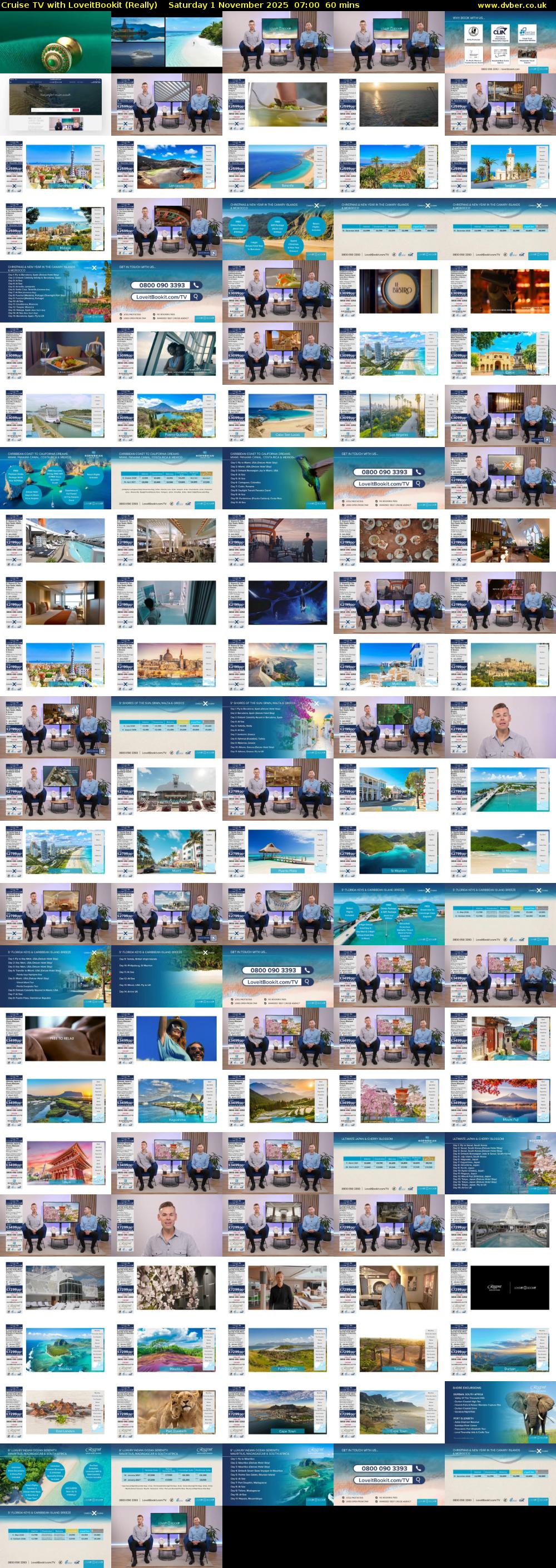 Cruise TV with LoveitBookit (Really) Saturday 1 November 2025 07:00 - 08:00