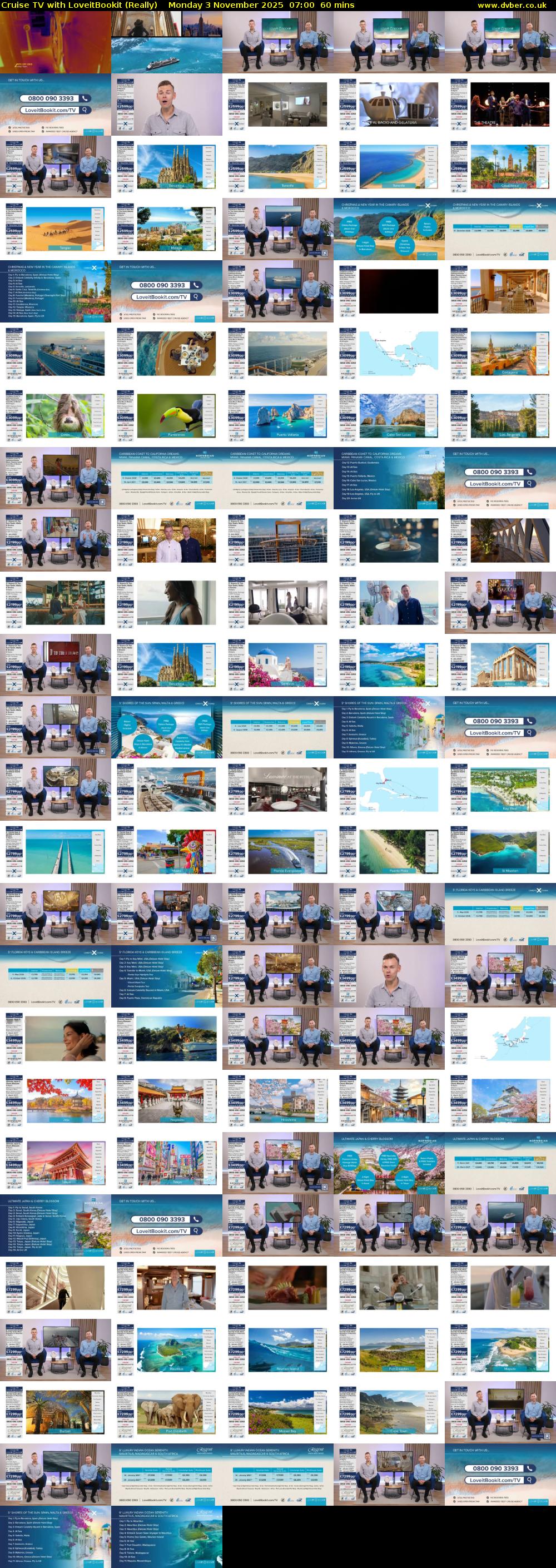 Cruise TV with LoveitBookit (Really) Monday 3 November 2025 07:00 - 08:00