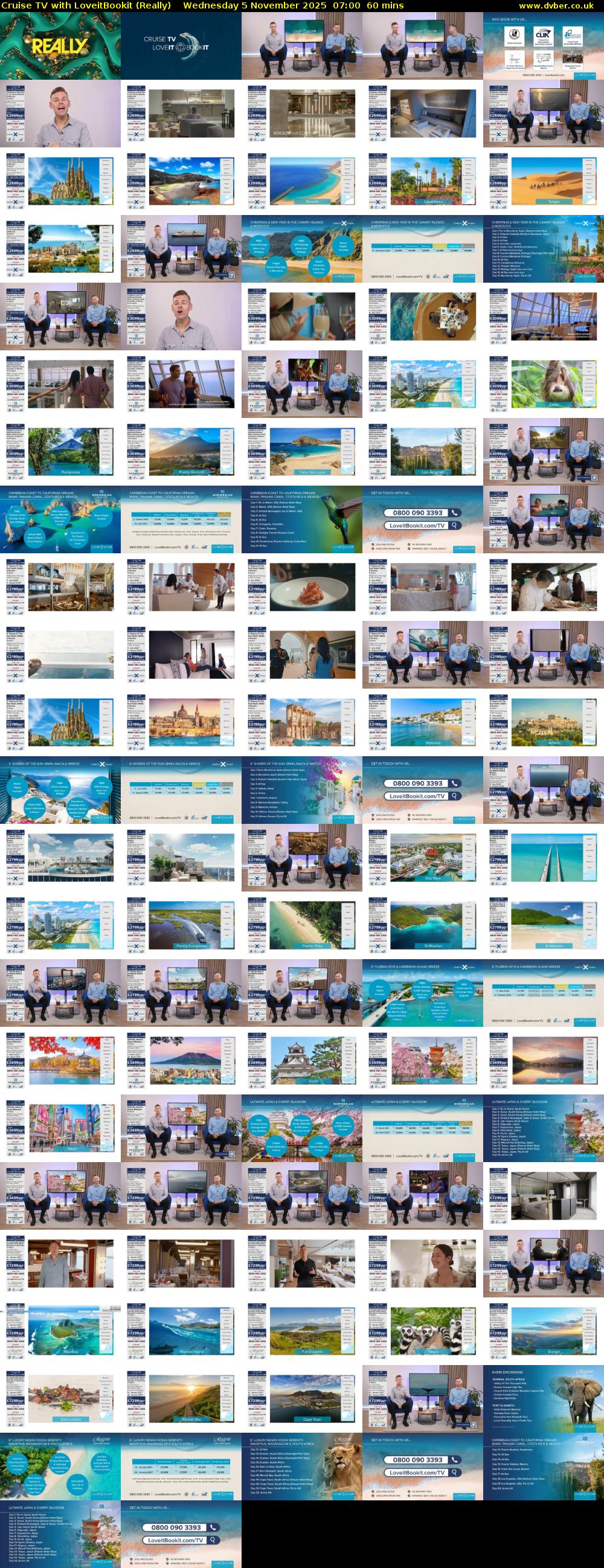 Cruise TV with LoveitBookit (Really) Wednesday 5 November 2025 07:00 - 08:00