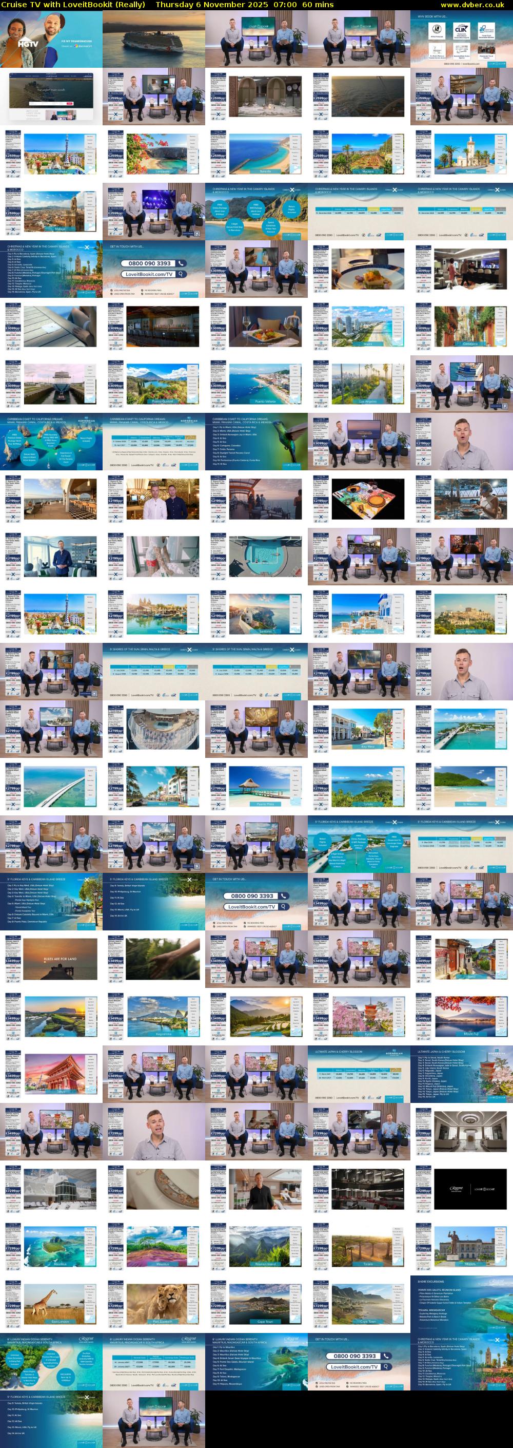 Cruise TV with LoveitBookit (Really) Thursday 6 November 2025 07:00 - 08:00