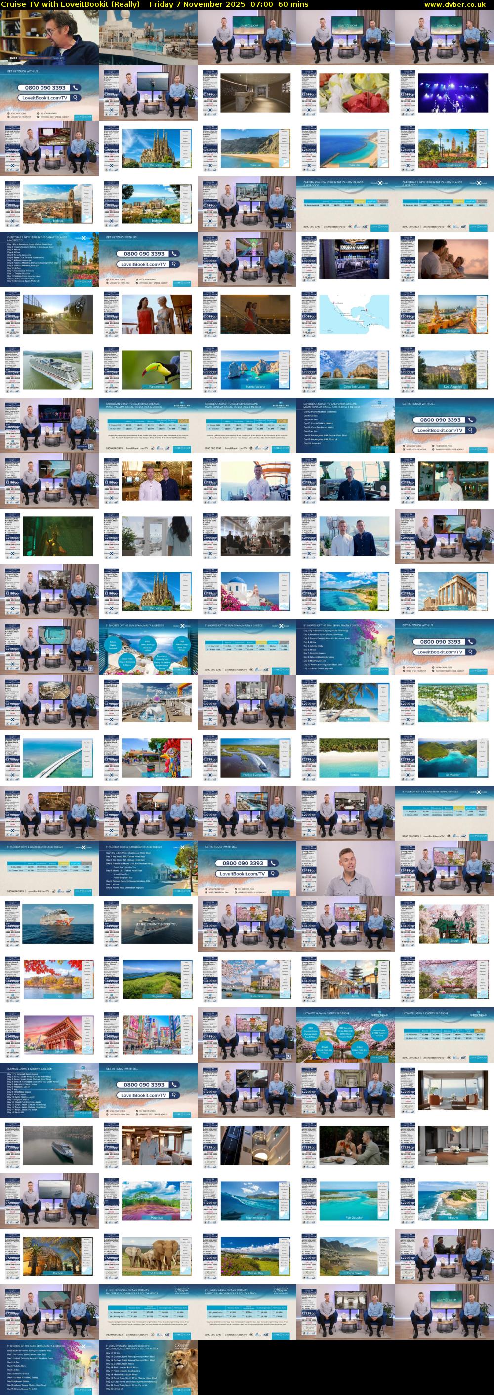 Cruise TV with LoveitBookit (Really) Friday 7 November 2025 07:00 - 08:00