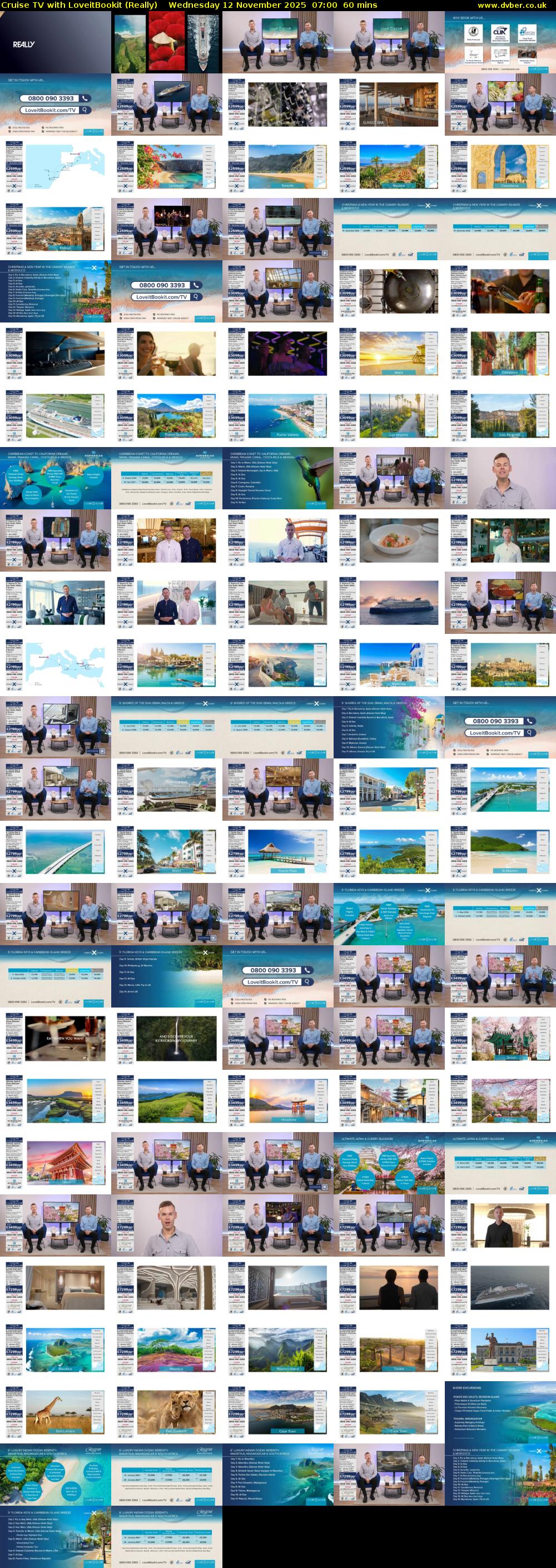 Cruise TV with LoveitBookit (Really) Wednesday 12 November 2025 07:00 - 08:00