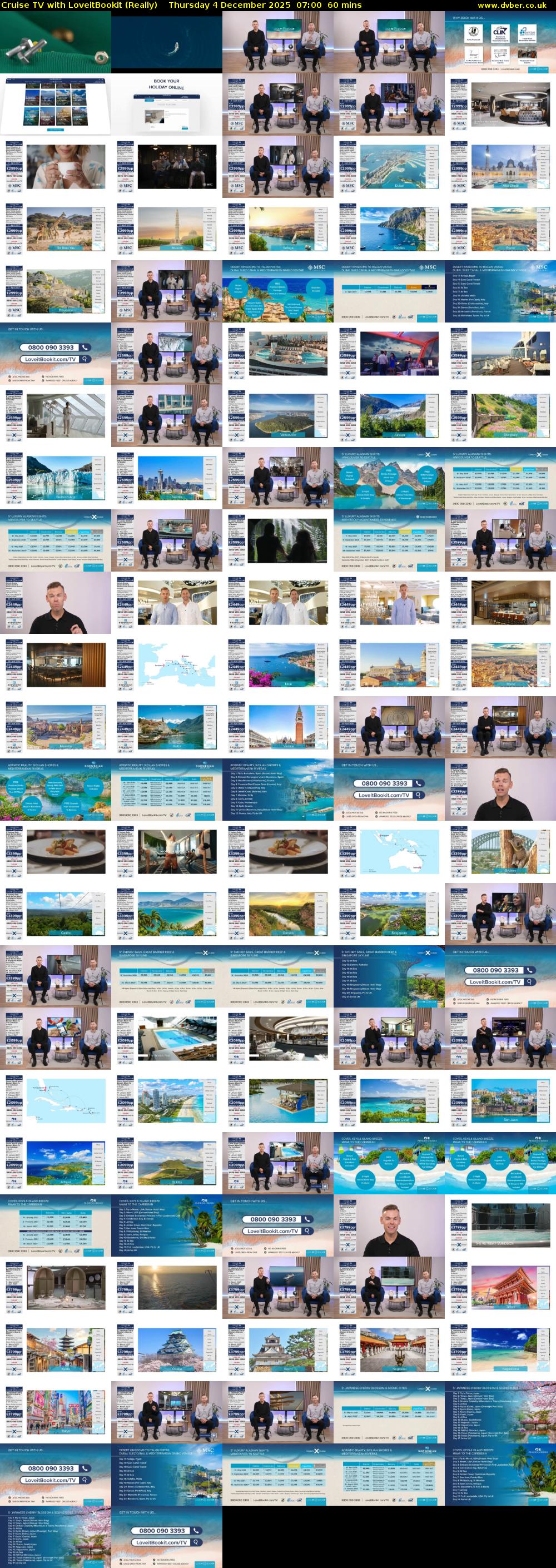 Cruise TV with LoveitBookit (Really) Thursday 4 December 2025 07:00 - 08:00