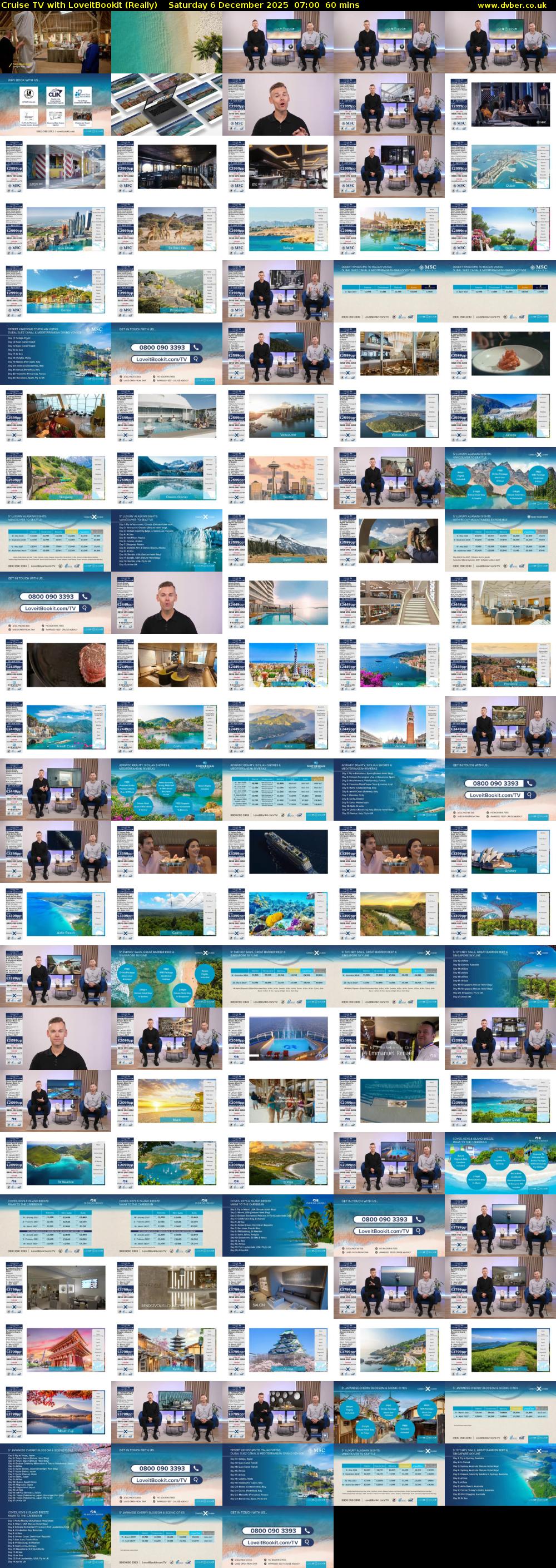 Cruise TV with LoveitBookit (Really) Saturday 6 December 2025 07:00 - 08:00