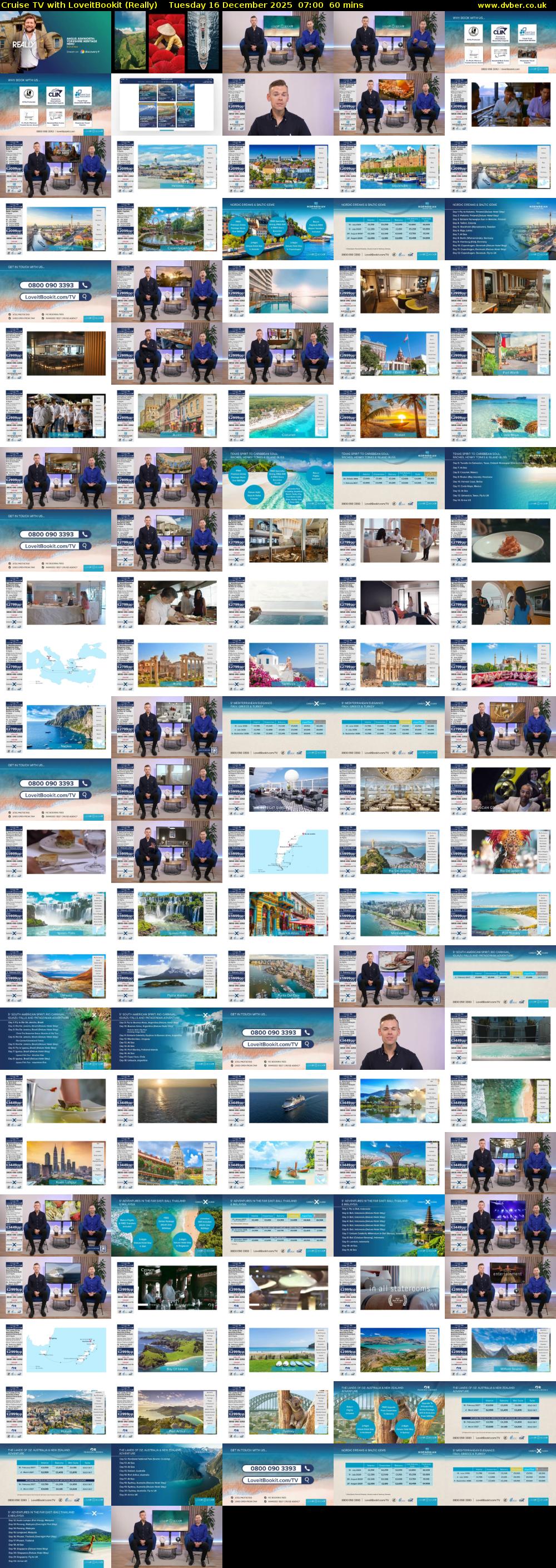 Cruise TV with LoveitBookit (Really) Tuesday 16 December 2025 07:00 - 08:00